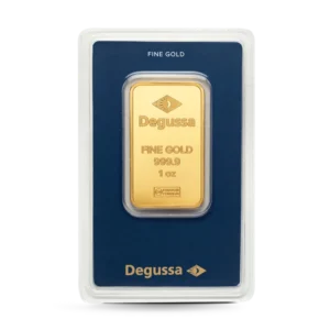 1 oz Degussa Goldbarren (geprägt)