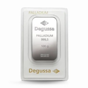 100 g Degussa Palladiumbarren (geprägt) Vintage